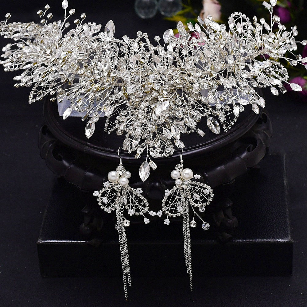 Bridal Tiara Wedding Crystal Crown Handmade Accessories