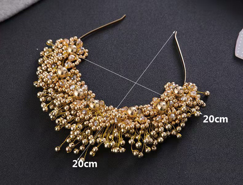 Korean Bridal Hair Accessories, Pearl Headbands, Hair Bands,  Head Flowers, Wedding Accessories, Flowers, Wedding Accessories