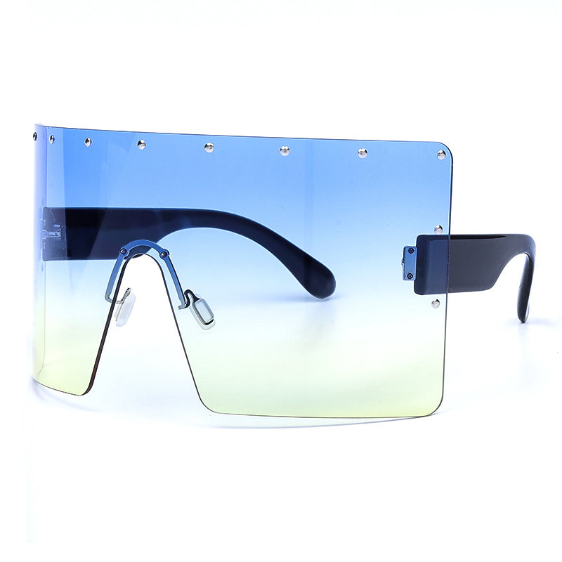 Trend Oversized Sunglasses Women Men Rivet Sun