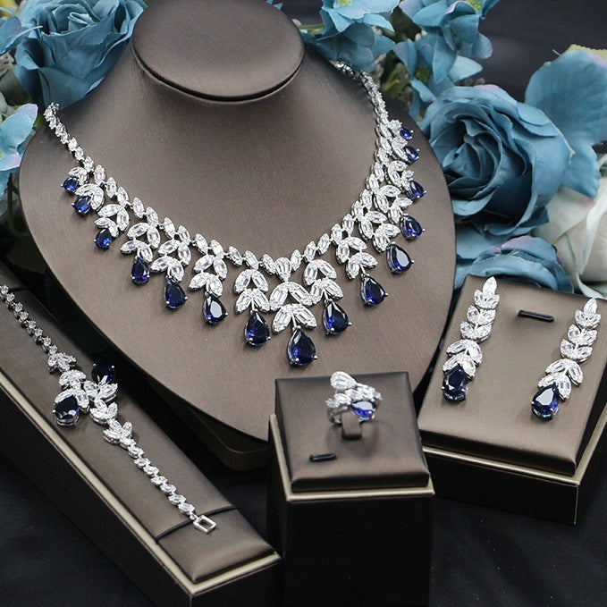 Bridal Jewelry Korean Fashion Wedding Banquet Accessories Four-piece Set