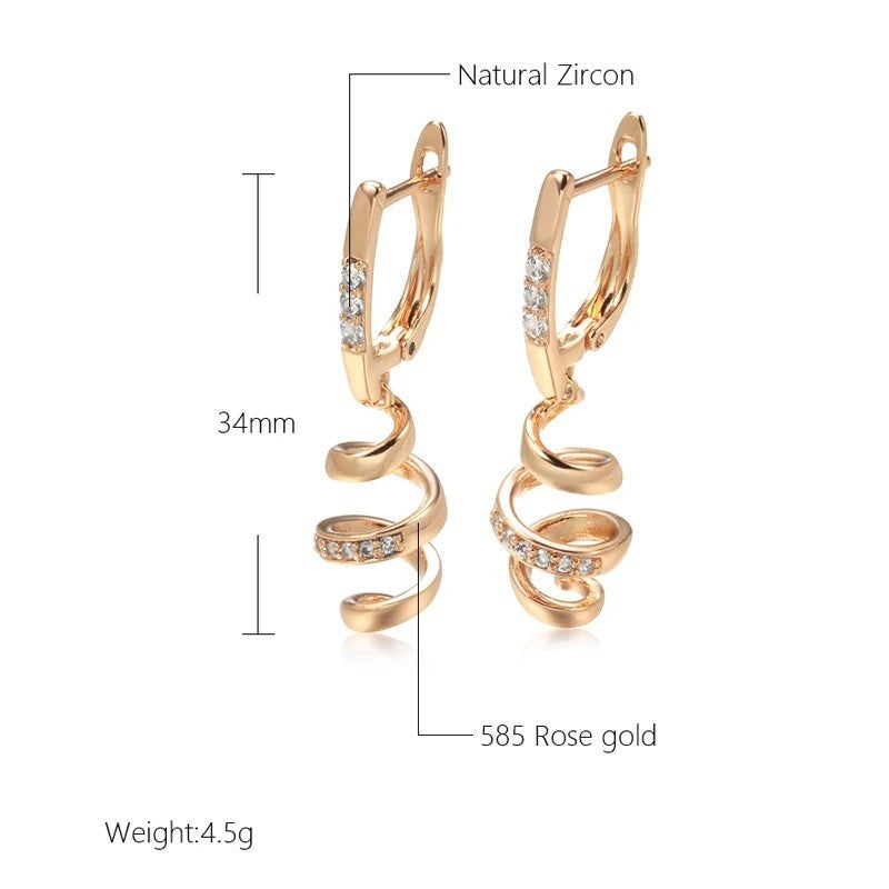 Light Luxury D-shaped Earrings Elegant Women