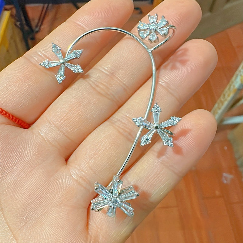 Rotating Flower Ear Hanging No Piercing Ear Hooks Ear Hanging