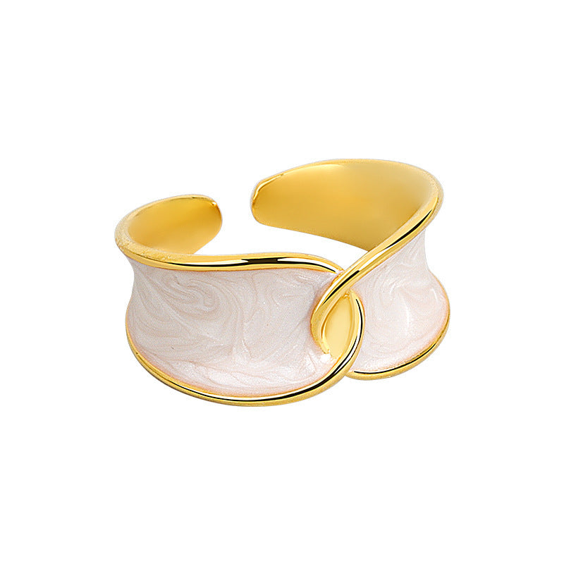 Cold Wind Niche Design Sense Light Luxury Enamel Epoxy Ring Women