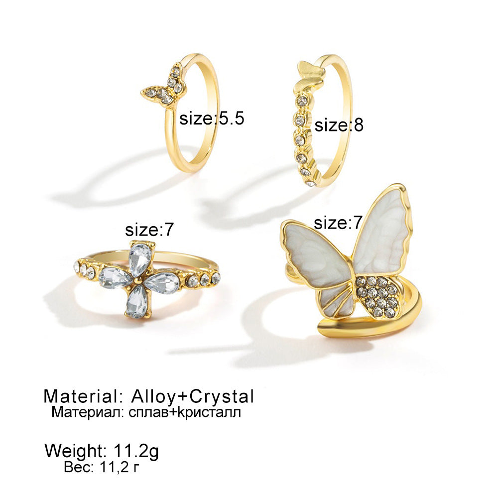 Fashion Light Luxury Drop Oil Index Finger Ring For Women