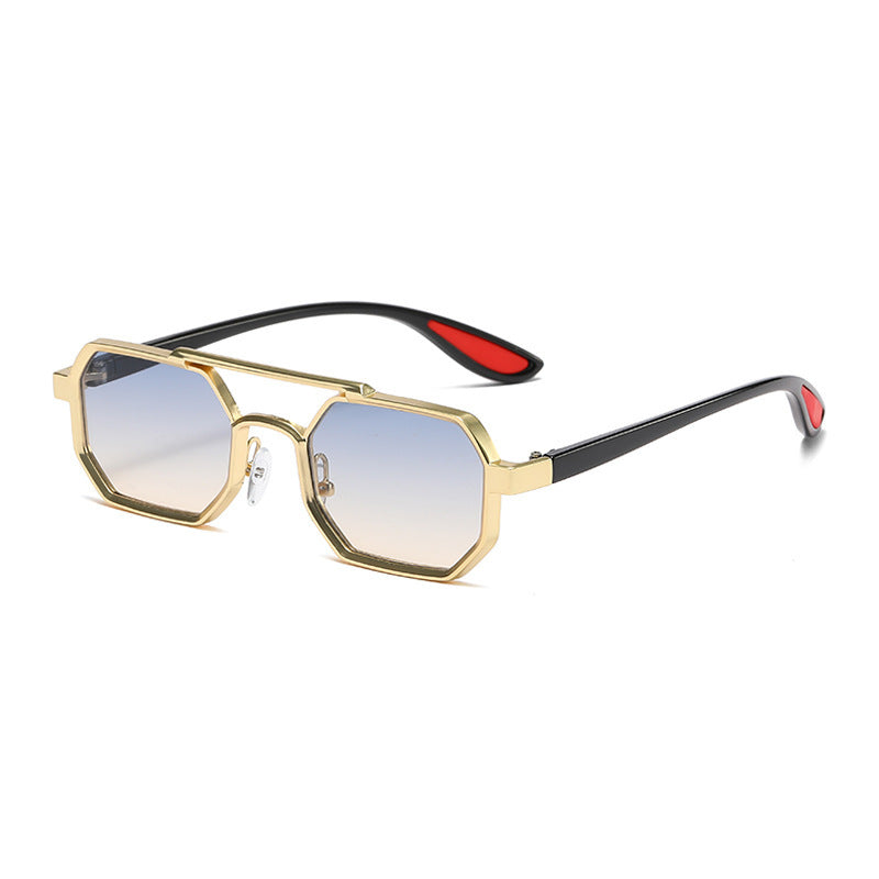 Fashion Metal Sunglasses Large Frame Sun-resistant Sunglasses