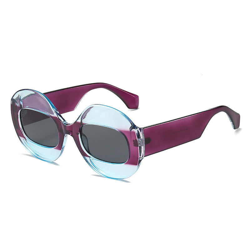 Avant-garde Color Contrast European And American Catwalk Luxury Sunglasses