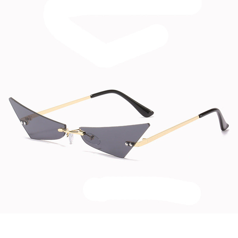 Trendy Men And Women Sun Glasses Retro Triangle European And American Cat Eye Disco Instafamous Sunglasses