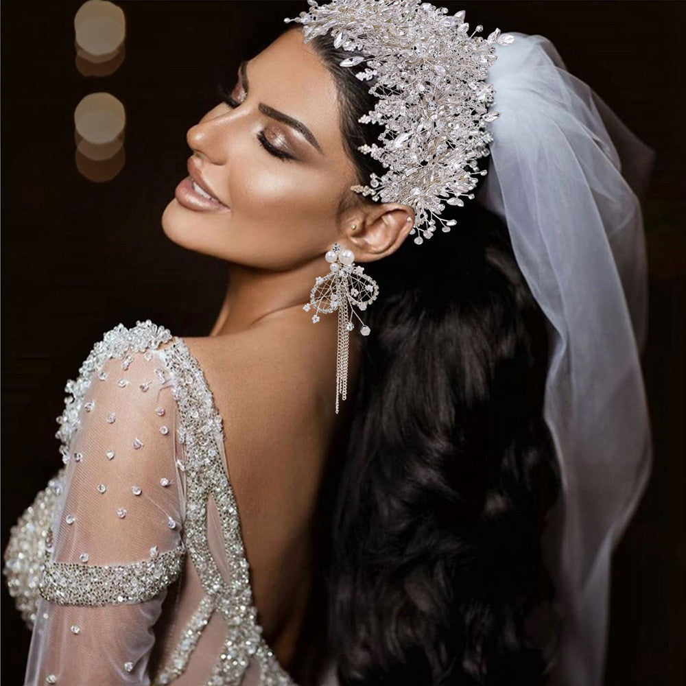 Bridal Tiara Wedding Crystal Crown Handmade Accessories