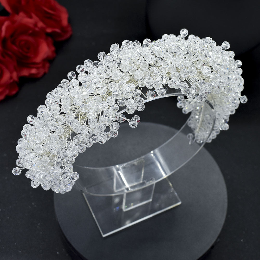 Crystal Beaded Long Hairband Wedding Party Styling Accessories