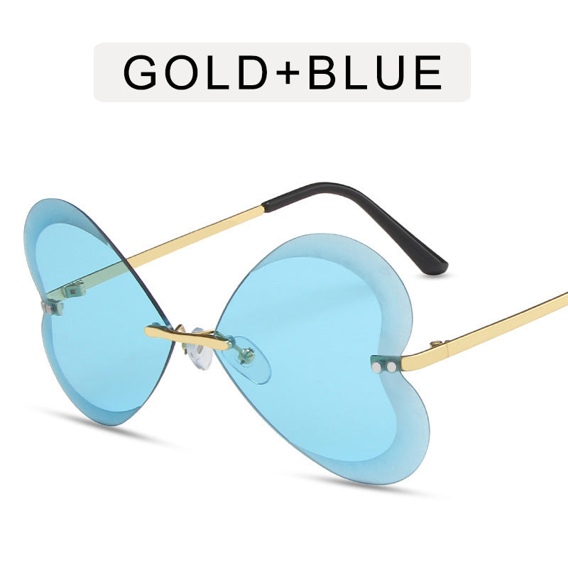 Retro Trend Love Personality Metal Sunglasses Women