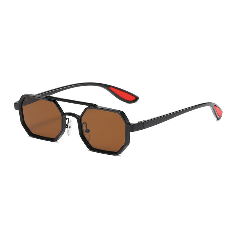 Fashion Metal Sunglasses Large Frame Sun-resistant Sunglasses