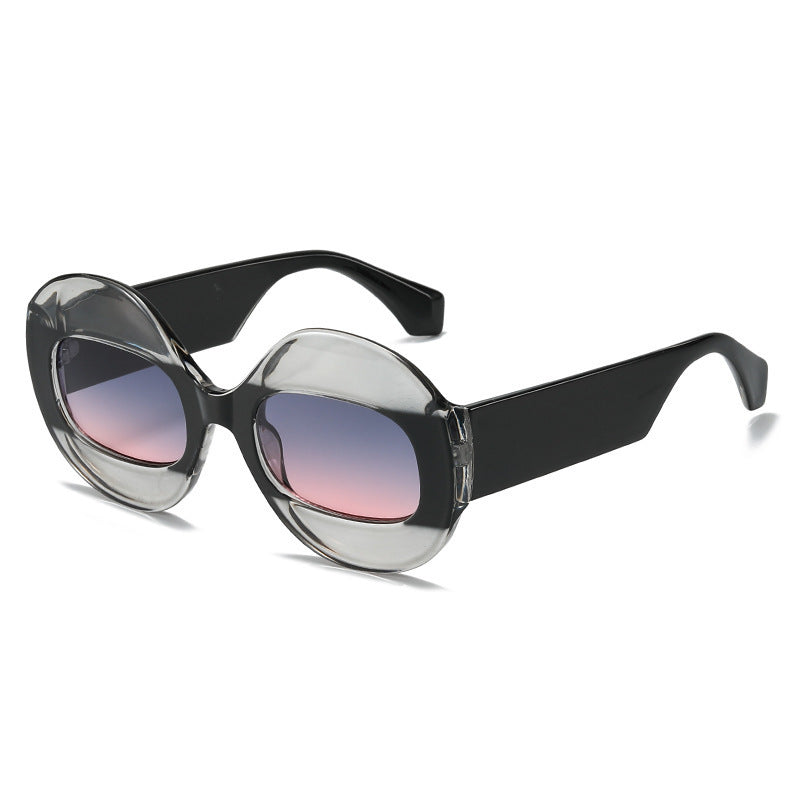 Avant-garde Color Contrast European And American Catwalk Luxury Sunglasses