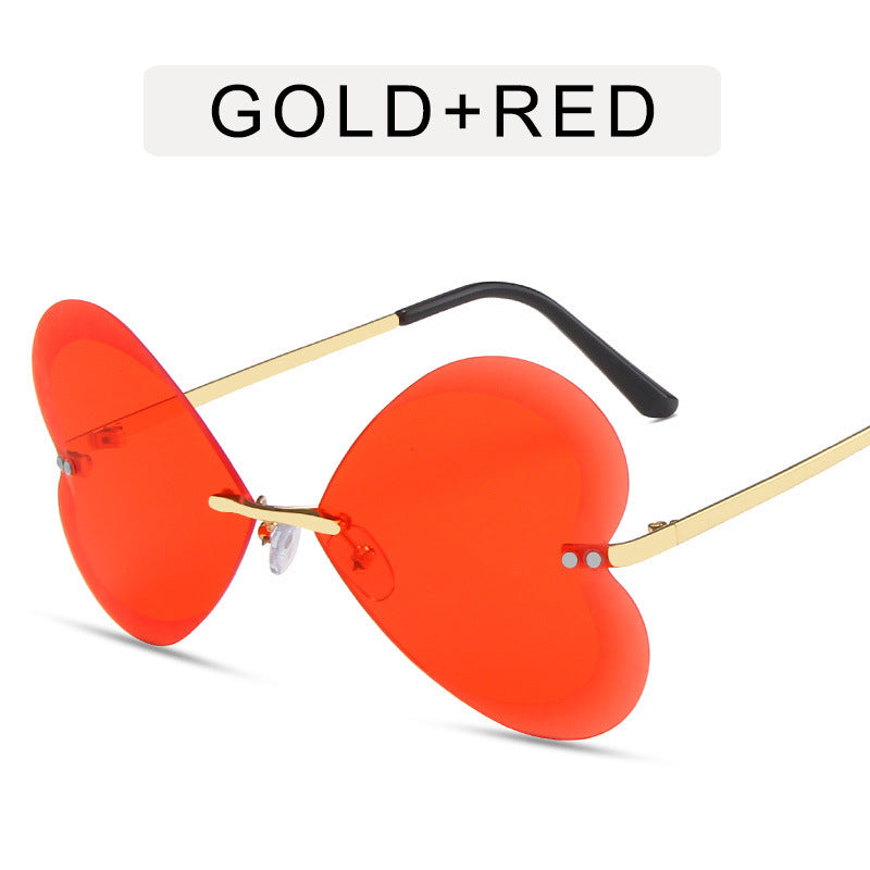 Retro Trend Love Personality Metal Sunglasses Women