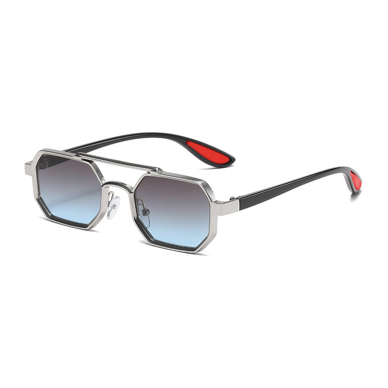 Fashion Metal Sunglasses Large Frame Sun-resistant Sunglasses