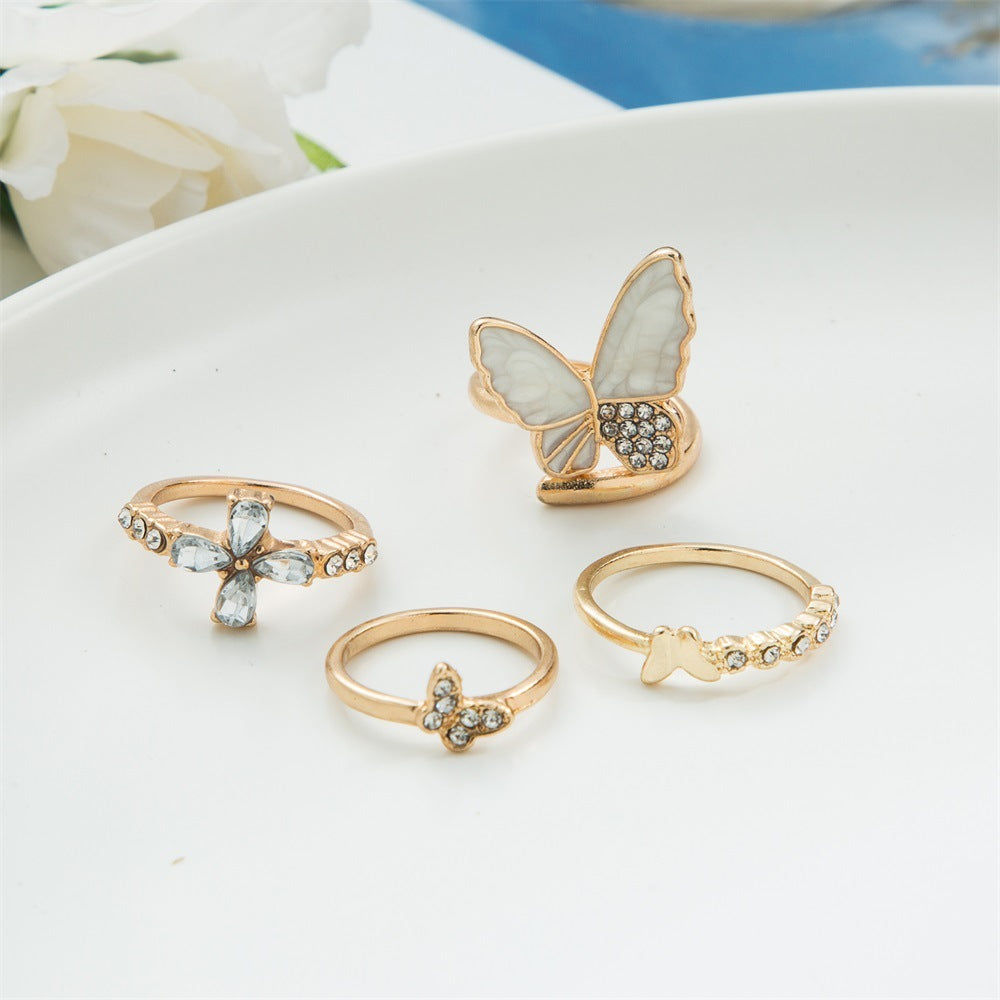 Fashion Light Luxury Drop Oil Index Finger Ring For Women