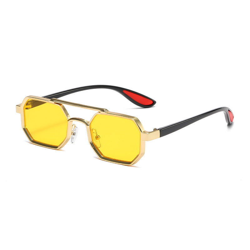 Fashion Metal Sunglasses Large Frame Sun-resistant Sunglasses