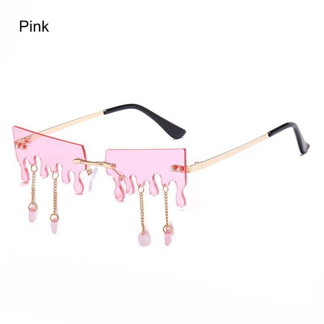 Fashion Butterfly Rimless Sunglasses For Women