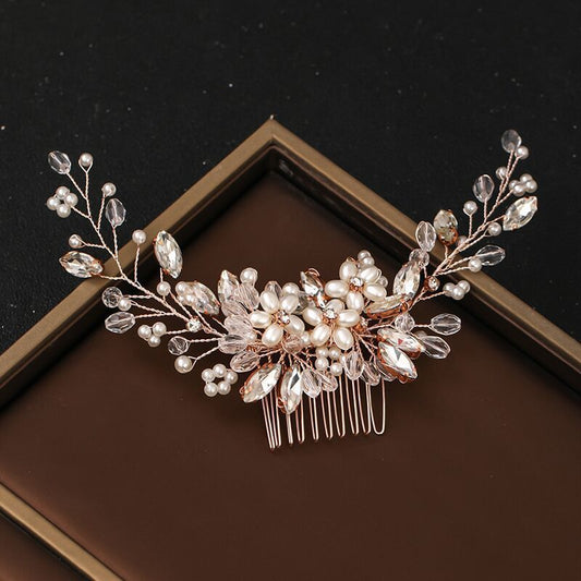 Tuoming Headdress Best Seller In Europe And America Pearl Hair Comb Wedding Dress Accessories Updo Hair Accessories Bridal Ornament